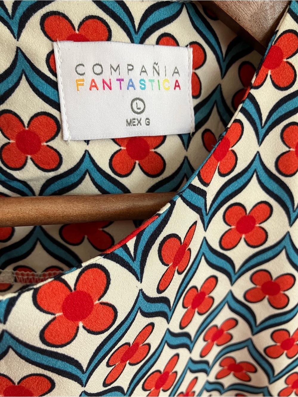 Compania Fantastica Short Sleeve Blouse With Prints - Picture 4 of 6